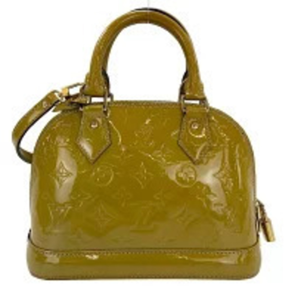 Louis Vuitton Monogram Vernis Alma Handbag Khaki Green